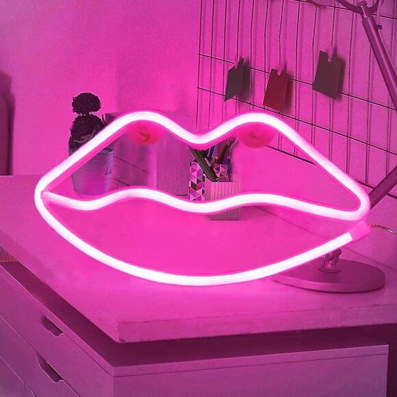 neon signs for wall decorcute LED neon lips sign lip shaped neon lights - Picture 6 of 9